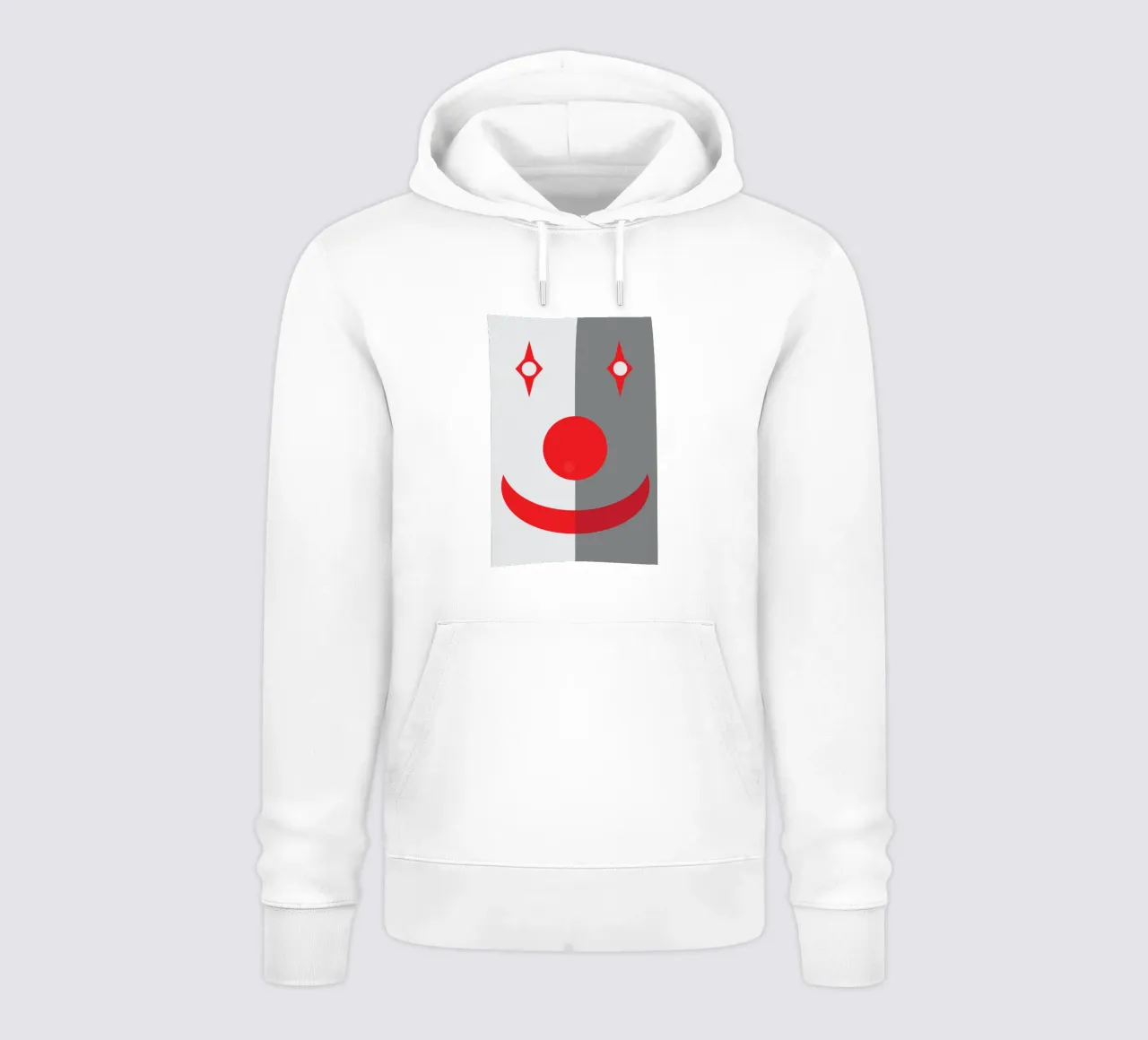 faccia da clown quadrata design imaginations felpa con cappuccio da xandrax