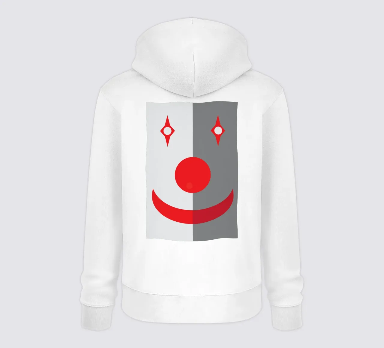 faccia da clown quadrata design imaginations felpa con cappuccio da xandrax