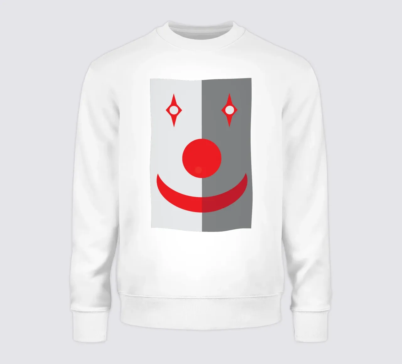 faccia da clown quadrata design imaginations felpa da xandrax