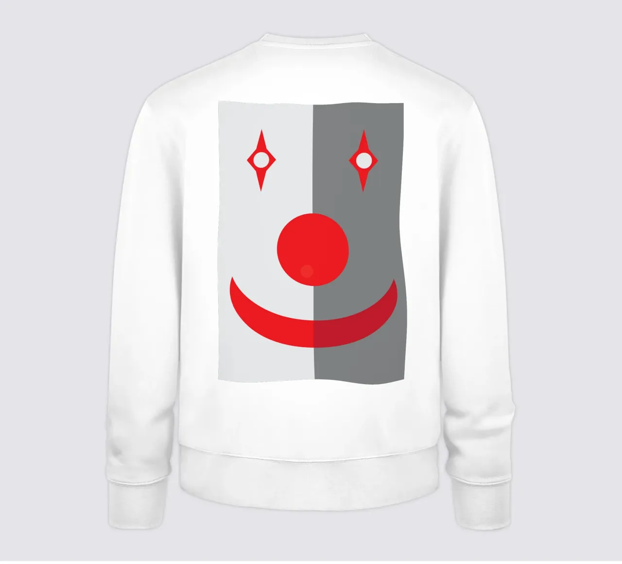 faccia da clown quadrata design imaginations felpa da xandrax