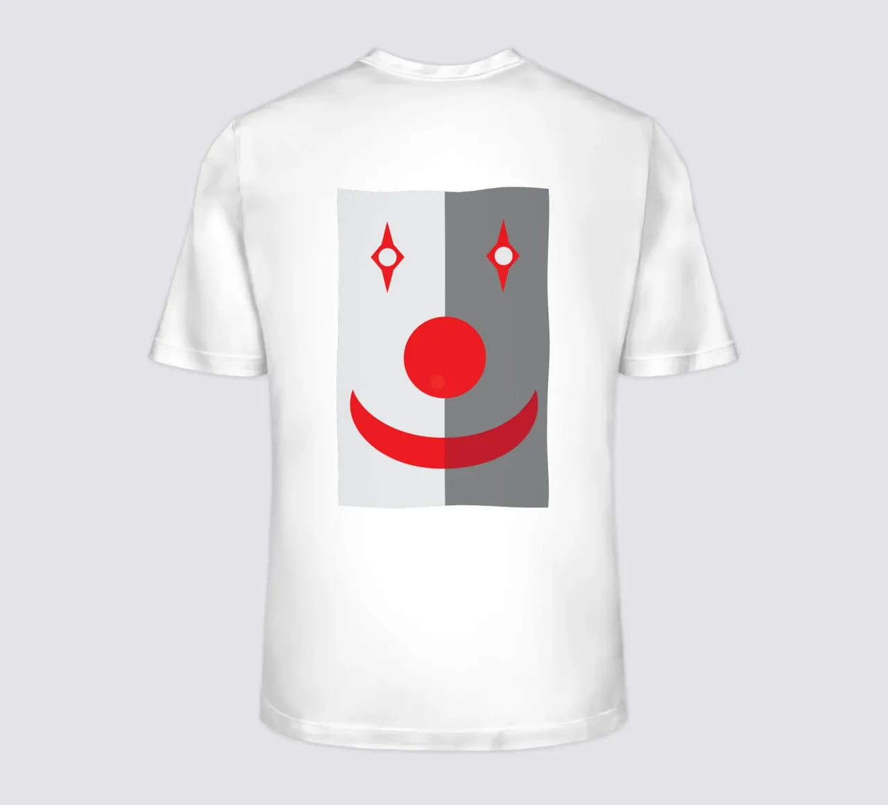 faccia da clown quadrata design imaginations t-shirt da xandrax