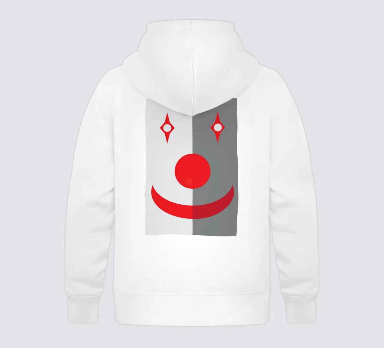 faccia da clown quadrata design imaginations felpa bambino con cappuccio da xandrax