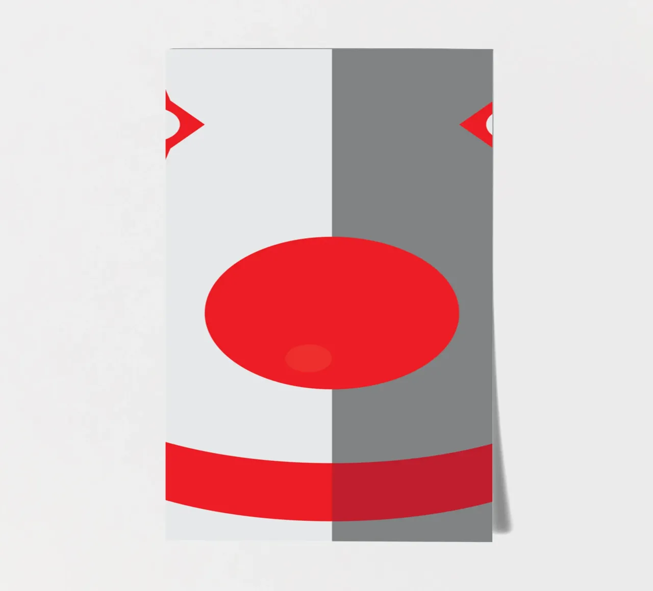 faccia da clown quadrata design imaginations foglio adesivo da xandrax