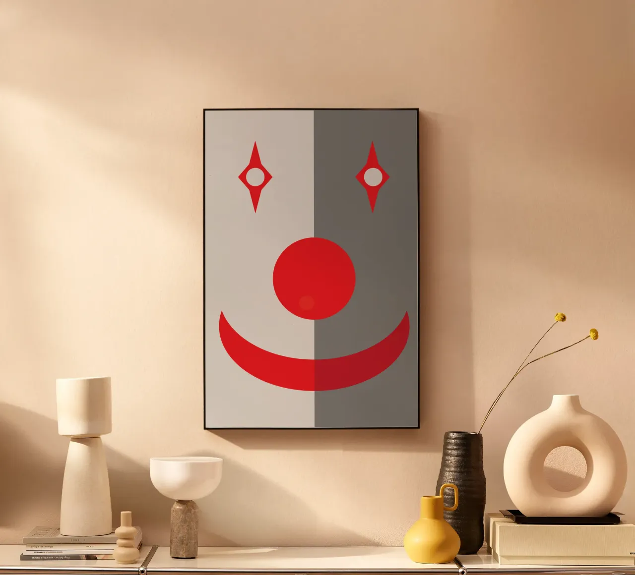 faccia da clown quadrata design imaginations plexiglass da xandrax