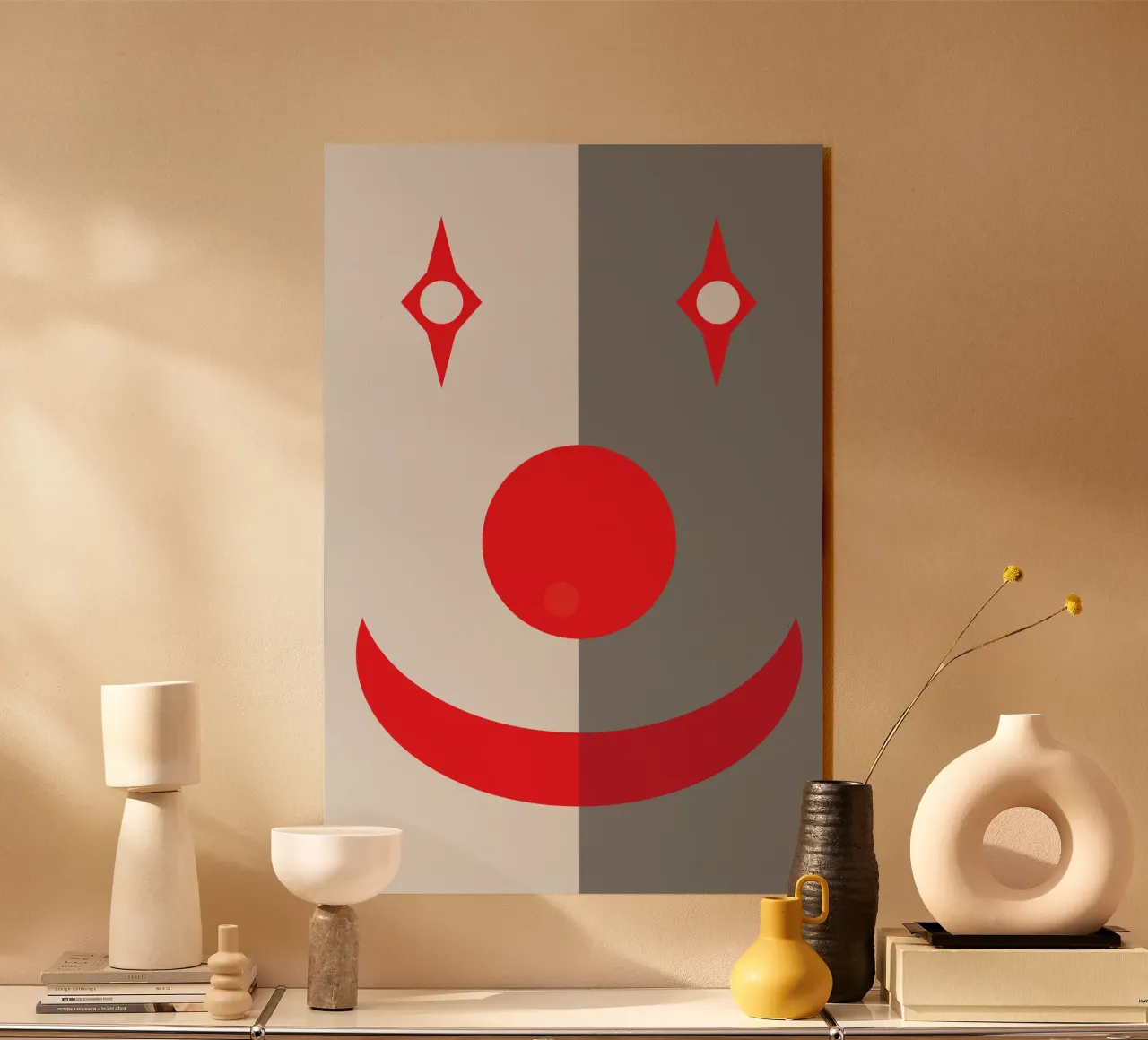 faccia da clown quadrata design imaginations plexiglass da xandrax