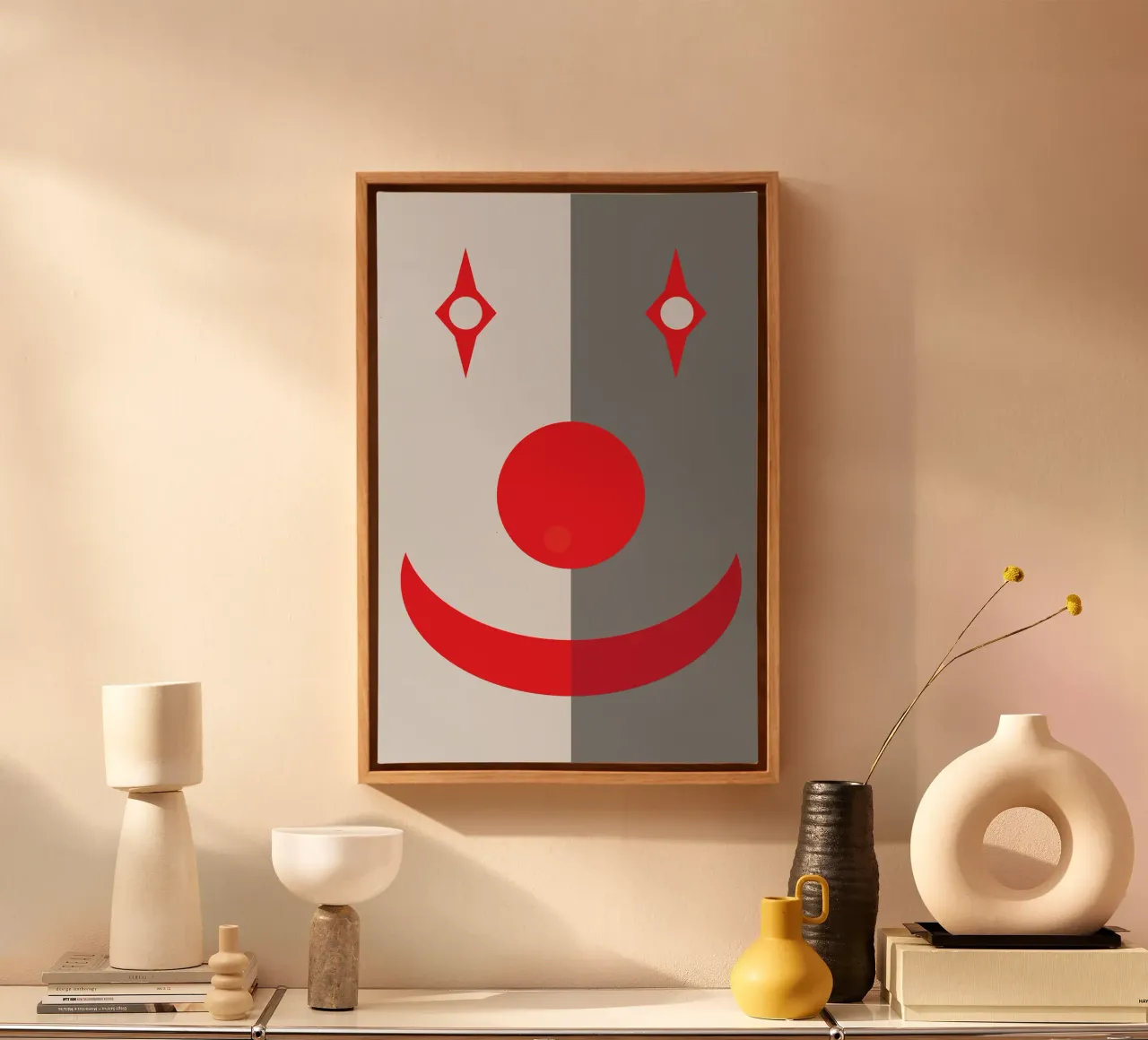 faccia da clown quadrata design imaginations tela da xandrax