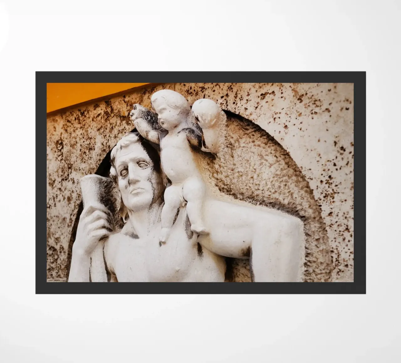 Statua nel quartiere Borstei di Monaco di Baviera zerbino da Borstei München