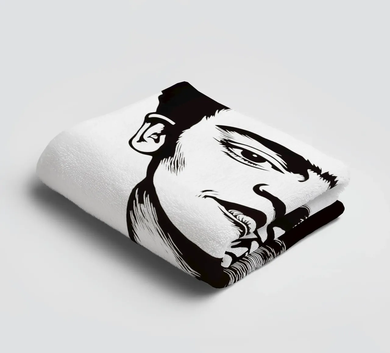 Frida Kahlo in bianco e nero asciugamano da bagno da Autofocus
