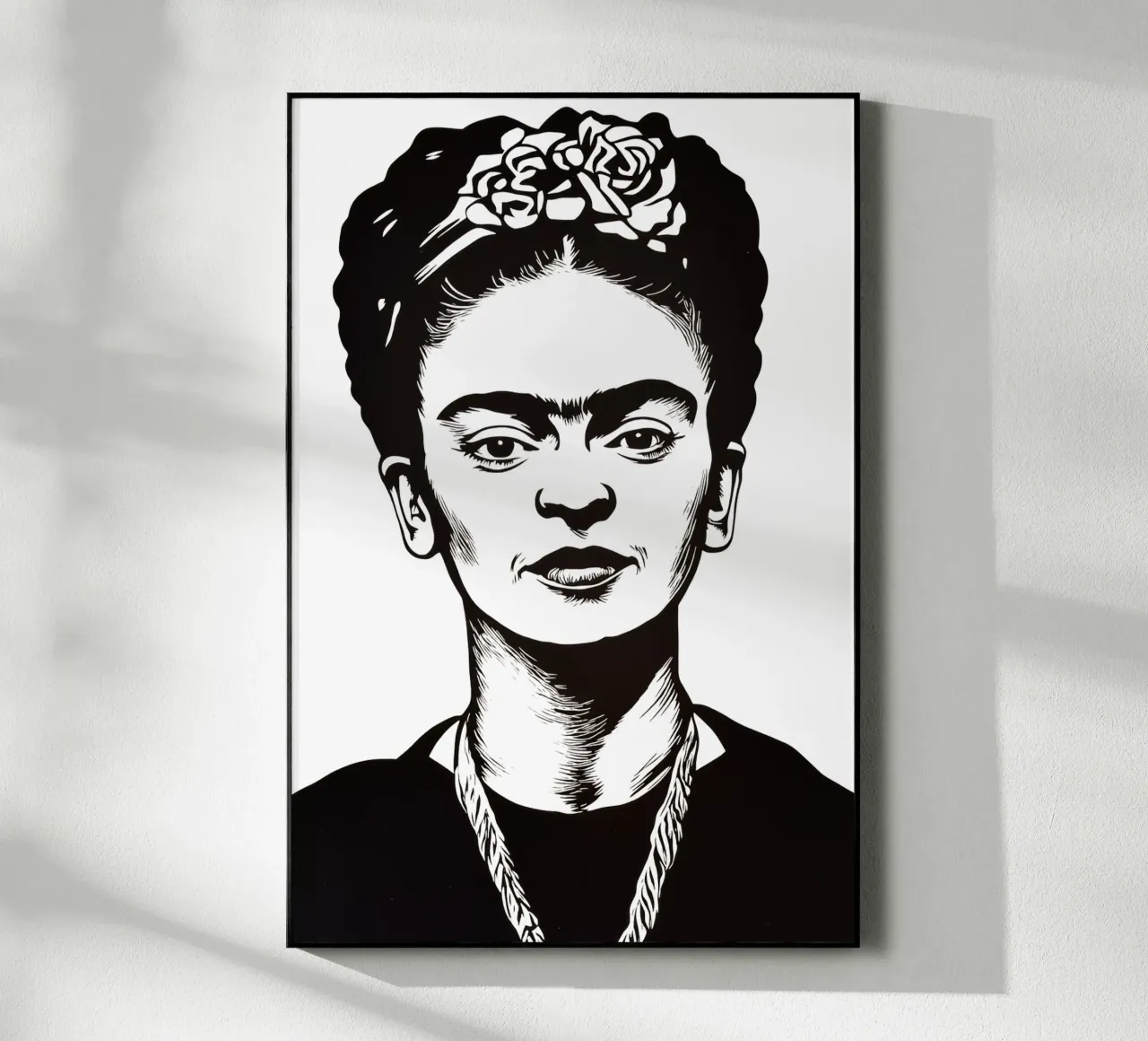 Frida Kahlo in bianco e nero plexiglass da Autofocus
