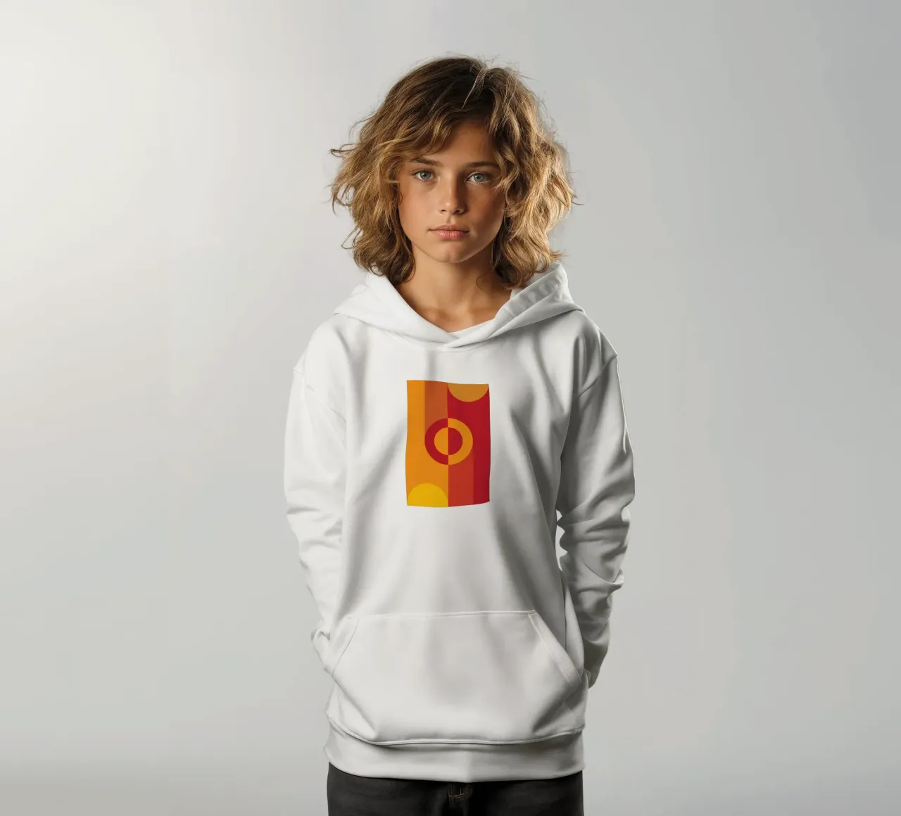 círculo anillo línea rotación sudadera con capucha para niño de xandrax