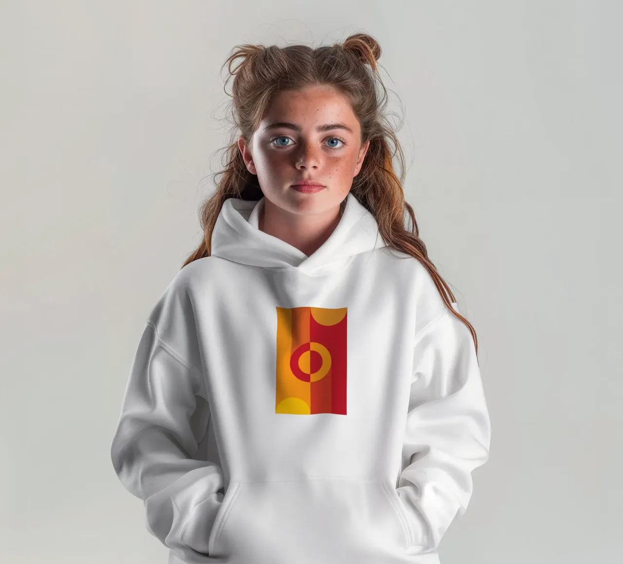 círculo anillo línea rotación sudadera con capucha para niño de xandrax