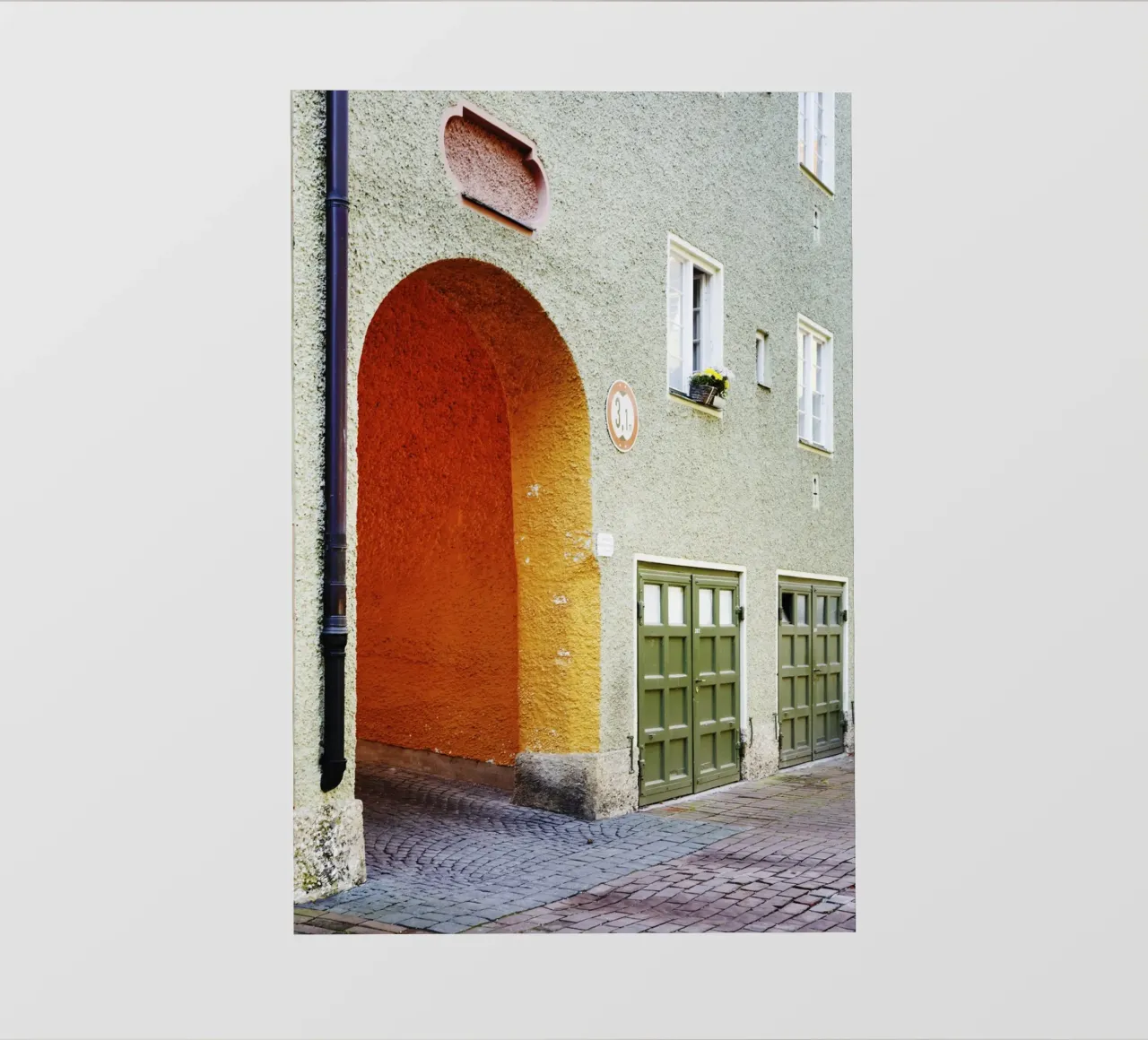 Ingresso del cortile nel quartiere Borstei di Monaco di Baviera telo in pvc da Borstei München