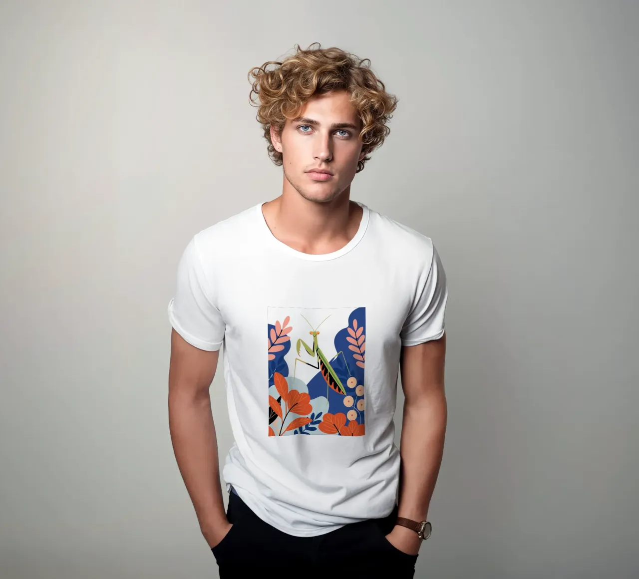Mantide religiosa in giardino t-shirt da PROTECT ANIMALS