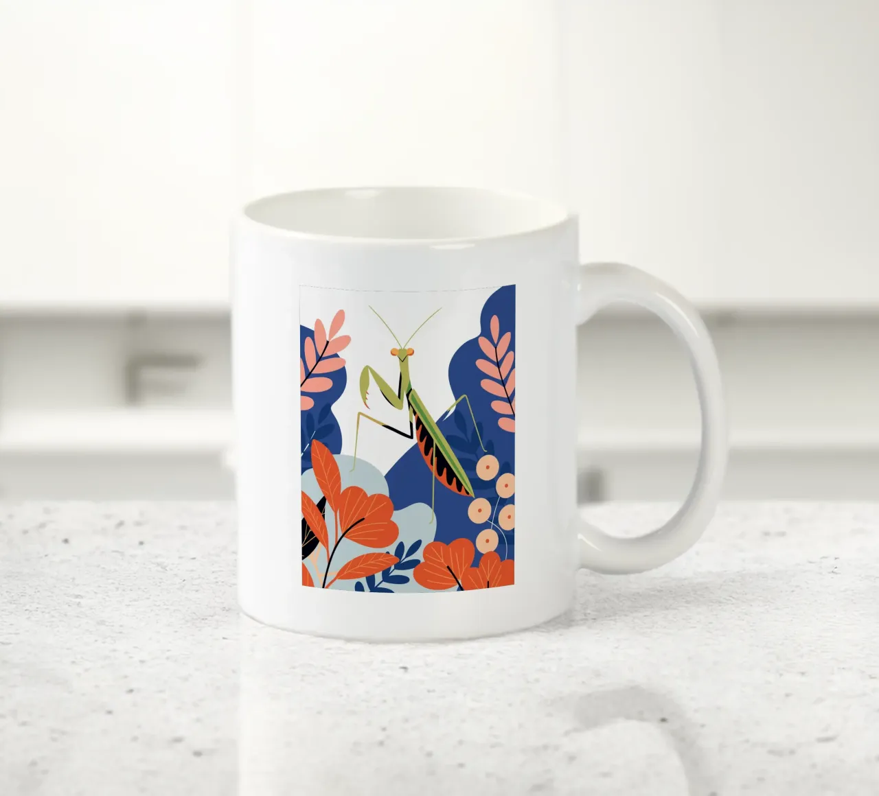 Mantide religiosa in giardino tazza in ceramica da PROTECT ANIMALS