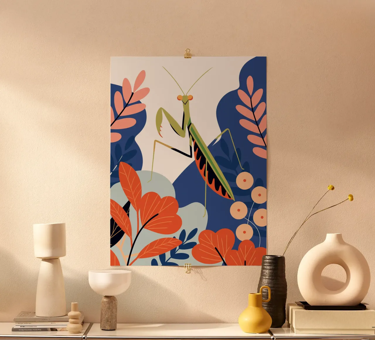 Mantide religiosa in giardino poster da PROTECT ANIMALS