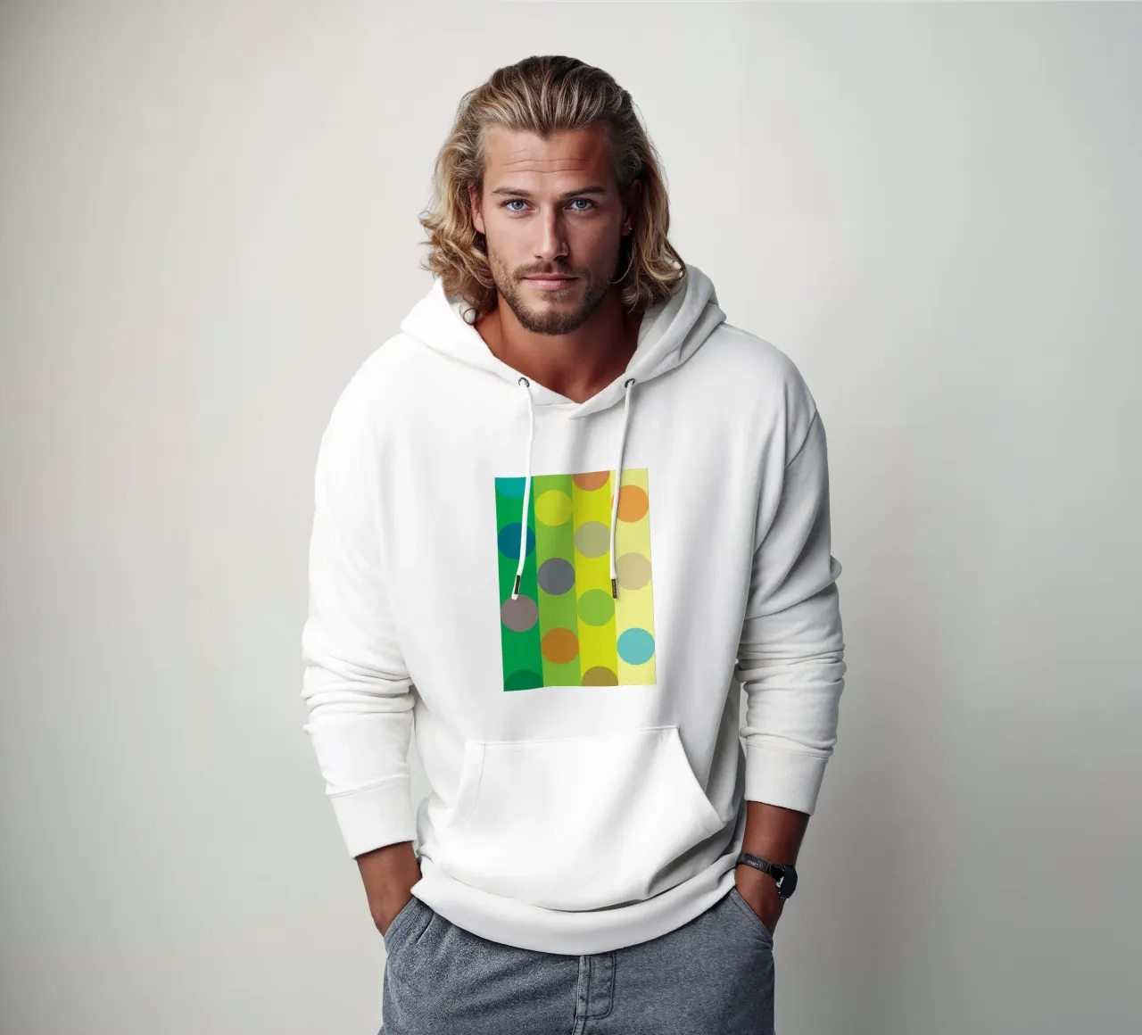 círculo puzzle fila sudadera con capucha de xandrax