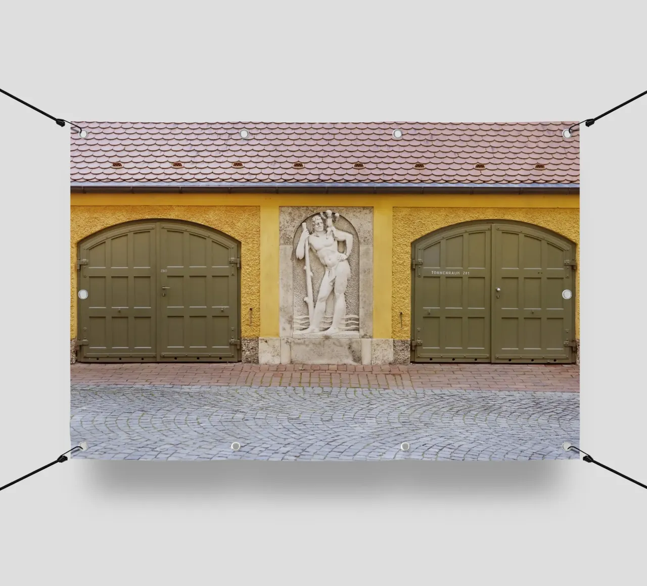 Ingresso del cortile nel quartiere Borstei di Monaco di Baviera telo in pvc da Borstei München