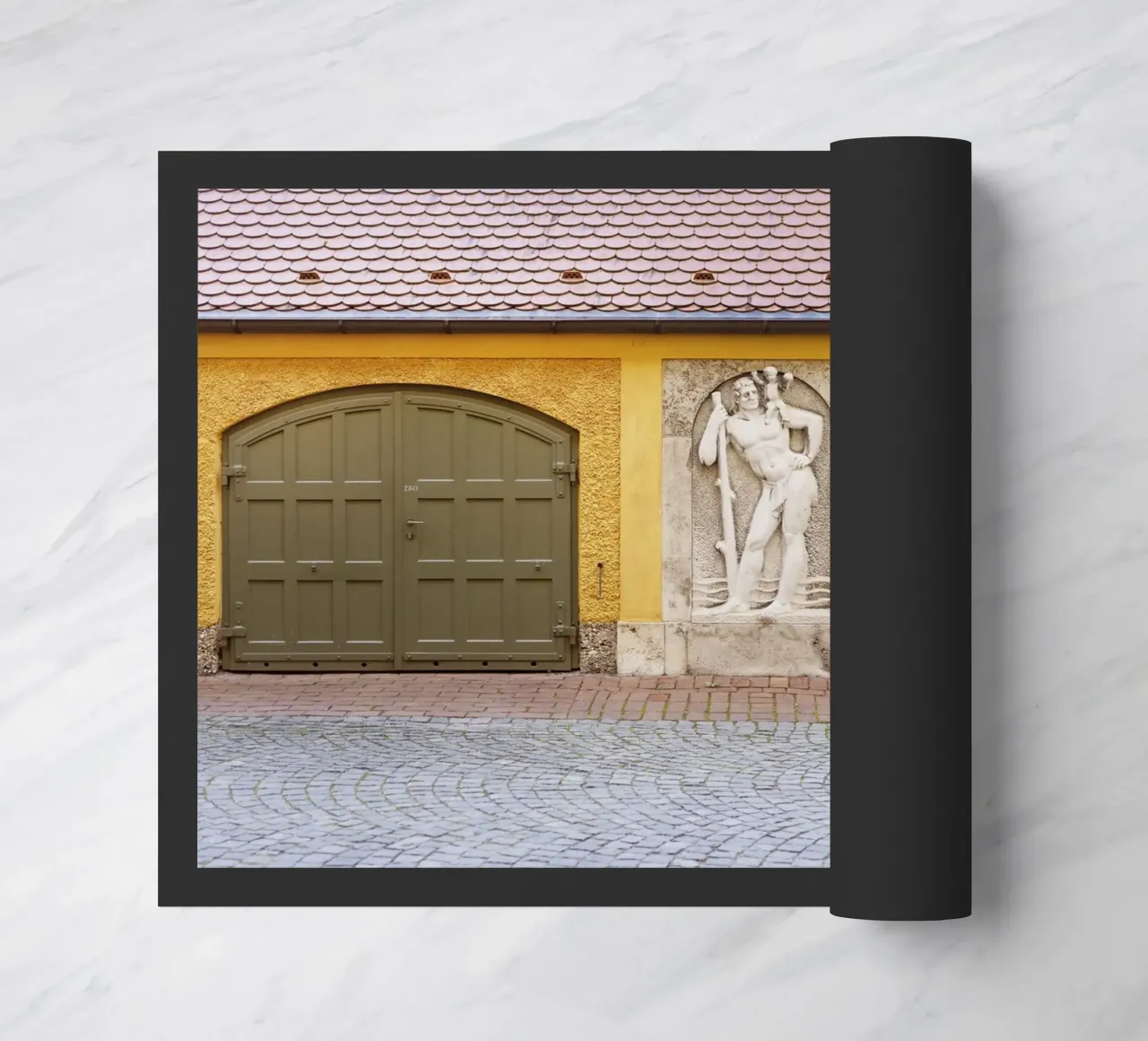 Ingresso del cortile nel quartiere Borstei di Monaco di Baviera zerbino da Borstei München