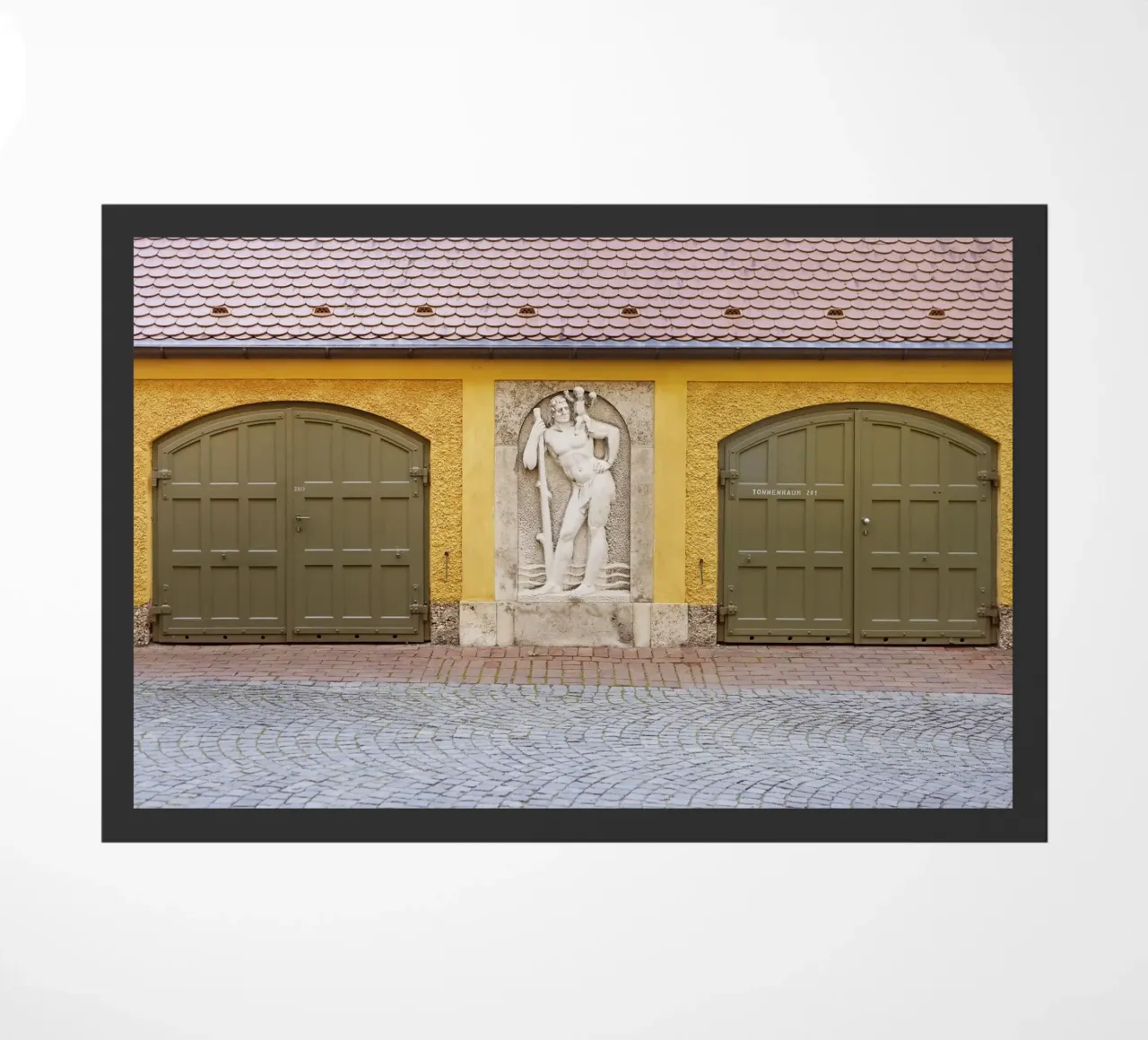 Ingresso del cortile nel quartiere Borstei di Monaco di Baviera zerbino da Borstei München