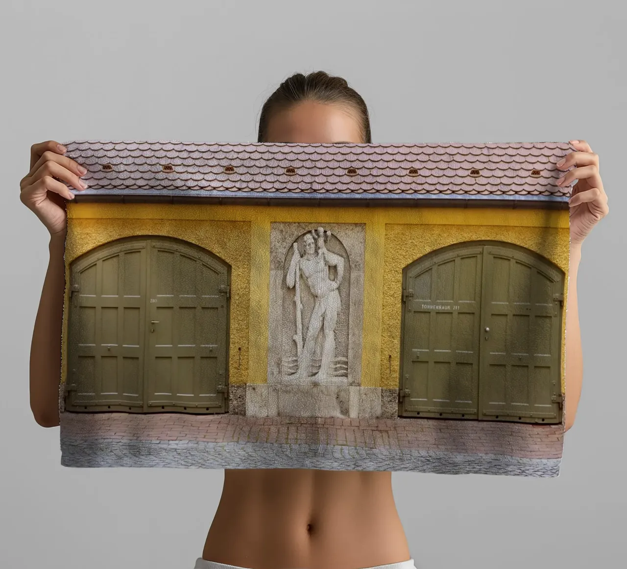 Ingresso del cortile nel quartiere Borstei di Monaco di Baviera asciugamano da bagno da Borstei München