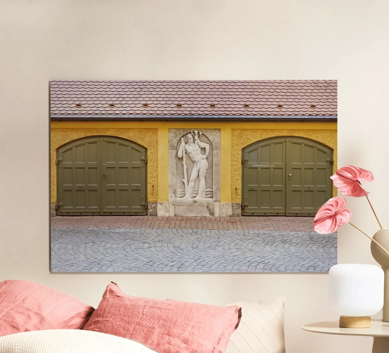 Ingresso del cortile nel quartiere Borstei di Monaco di Baviera carta hahnemühle da Borstei München