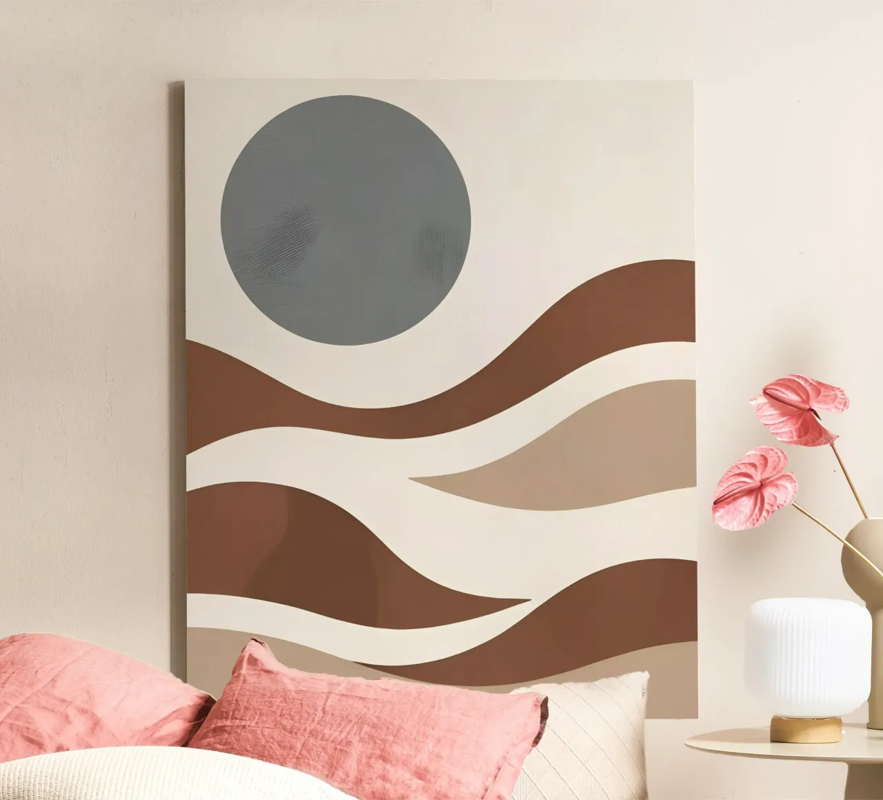 Serene Sands Leinwand mit Schattenfugenrahmen von Artistic-shop