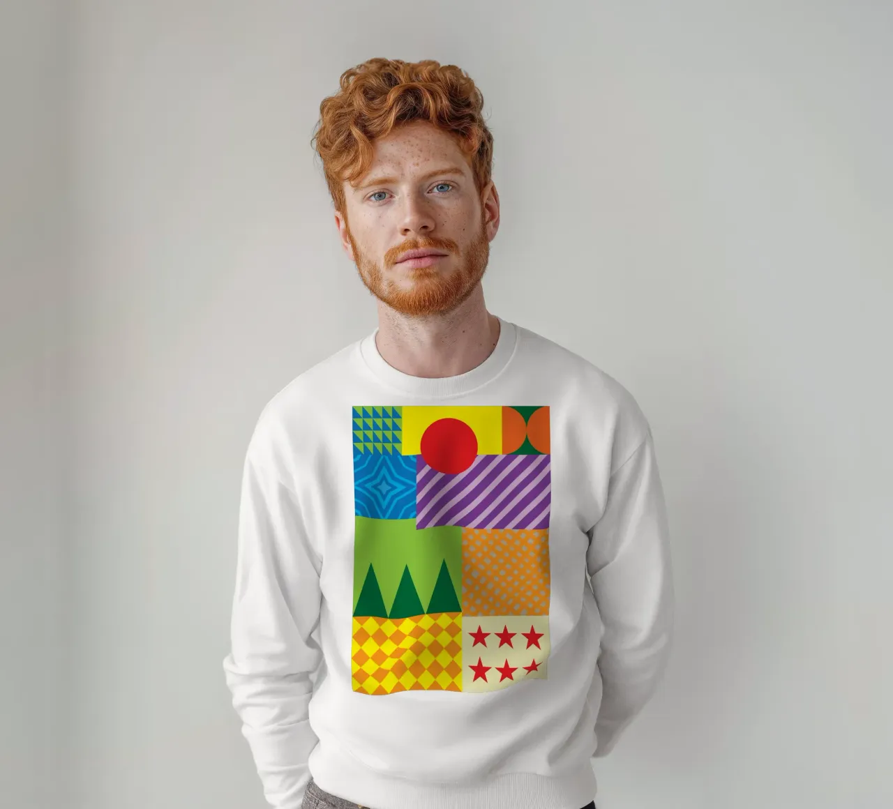 círculo de estrellas tejidas sudadera de xandrax