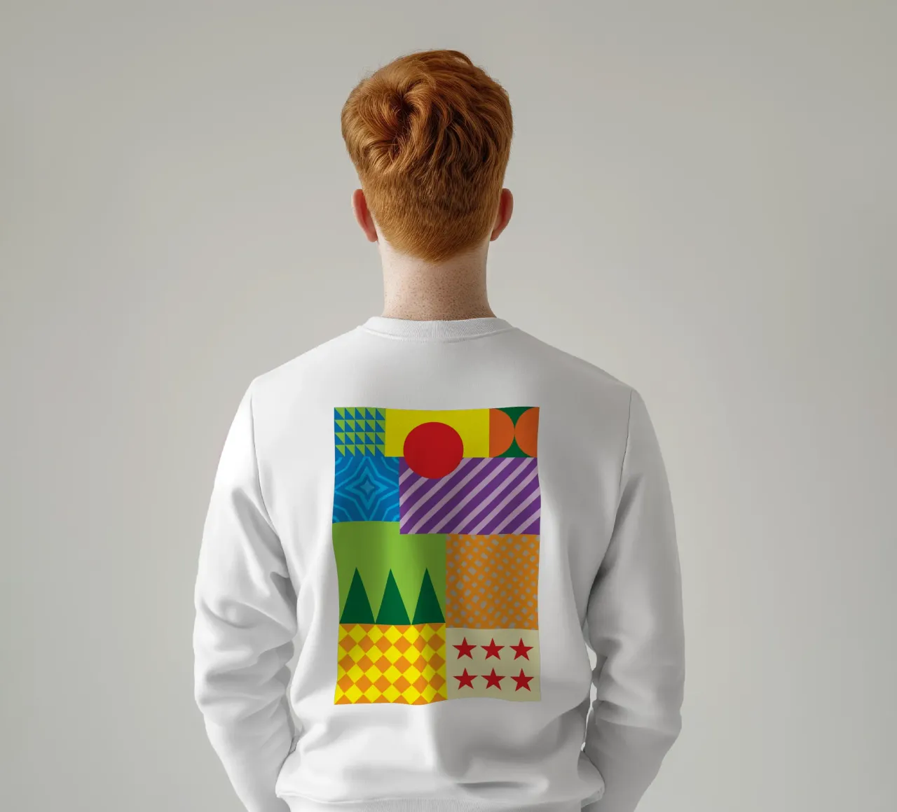 círculo de estrellas tejidas sudadera de xandrax