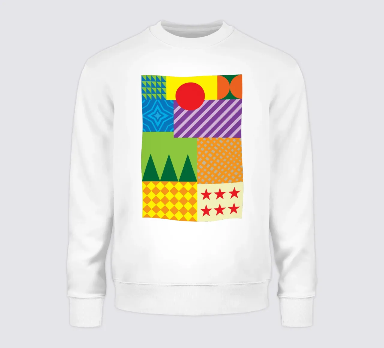 círculo de estrellas tejidas sudadera de xandrax