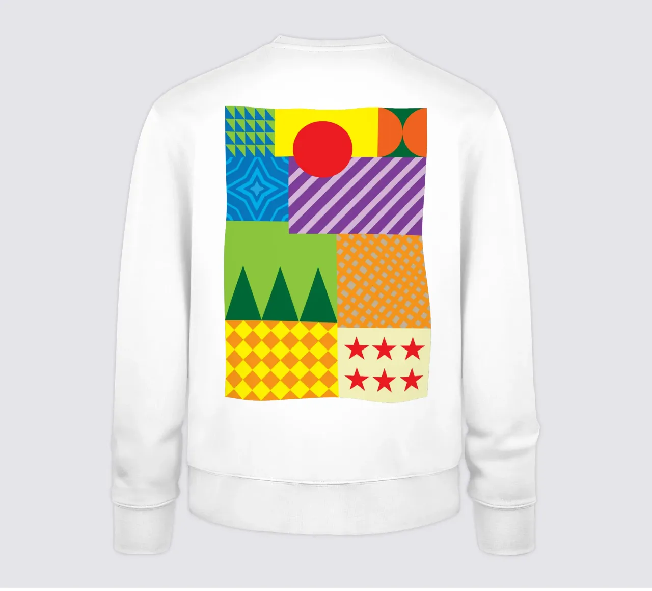 círculo de estrellas tejidas sudadera de xandrax