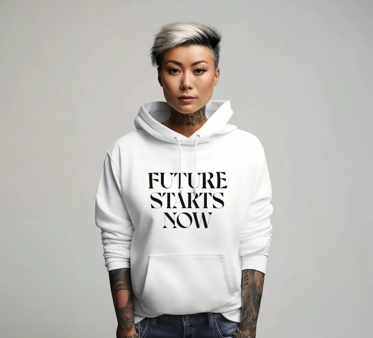 IL FUTURO INIZIA ADESSO felpa con cappuccio da n.4