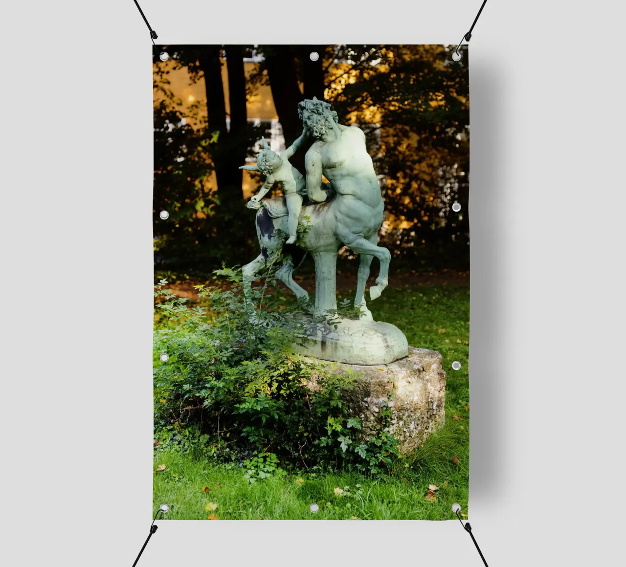 Statua nel quartiere Borstei di Monaco di Baviera telo in pvc da Borstei München