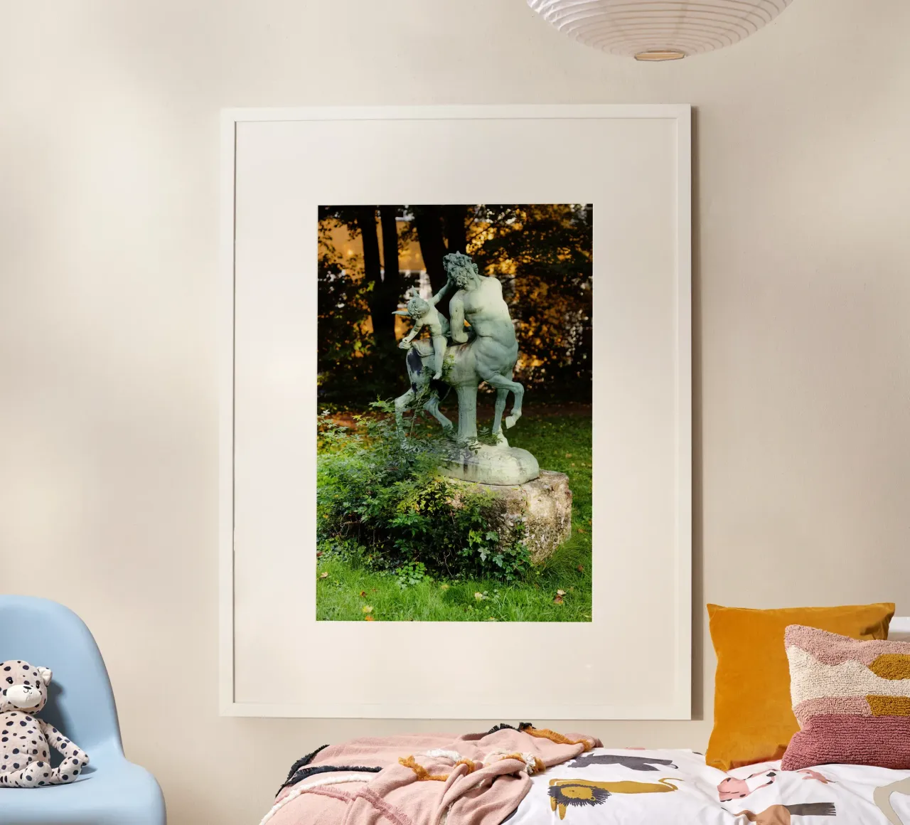 Statua nel quartiere Borstei di Monaco di Baviera carta hahnemühle da Borstei München