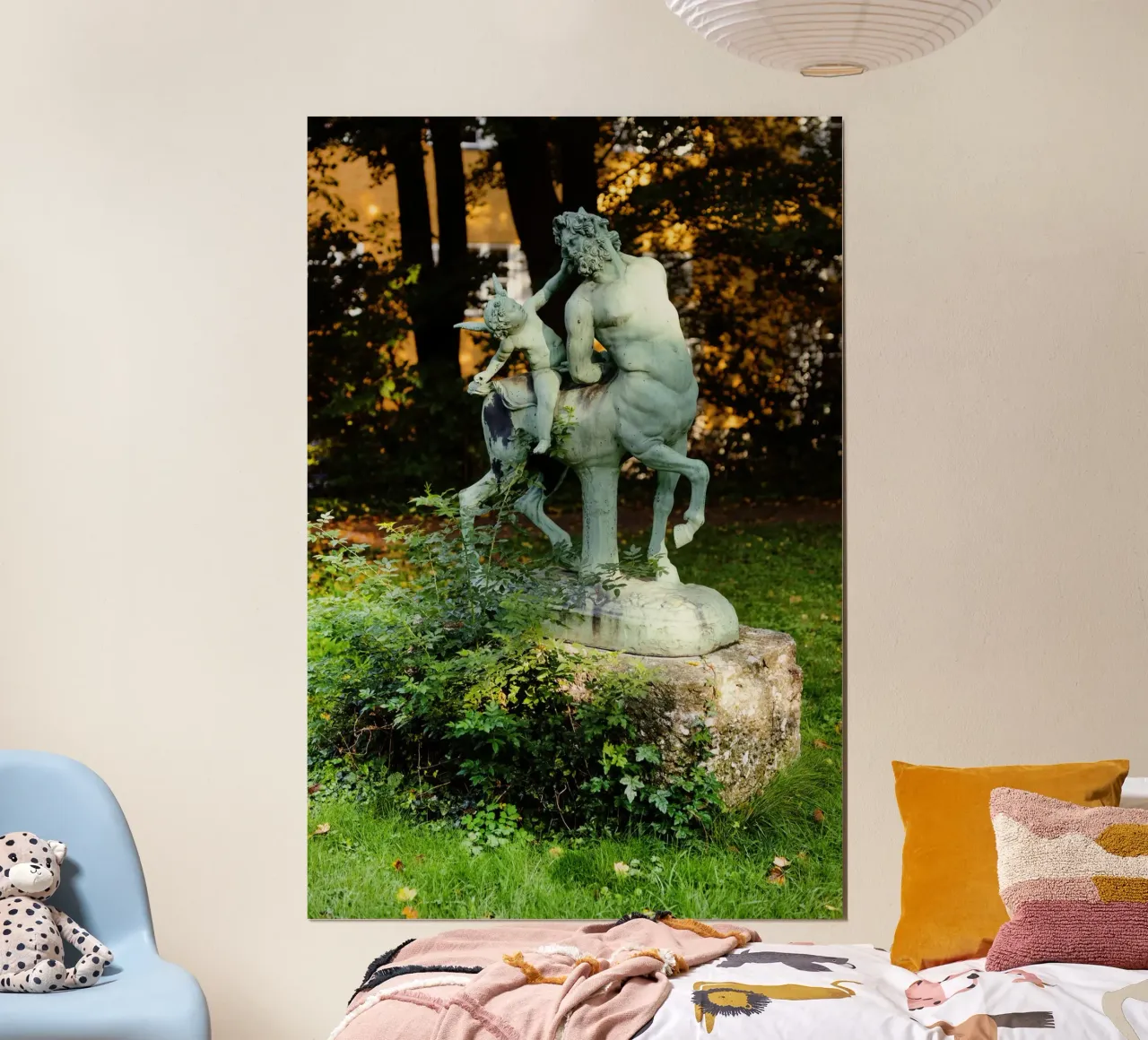 Statua nel quartiere Borstei di Monaco di Baviera carta hahnemühle da Borstei München