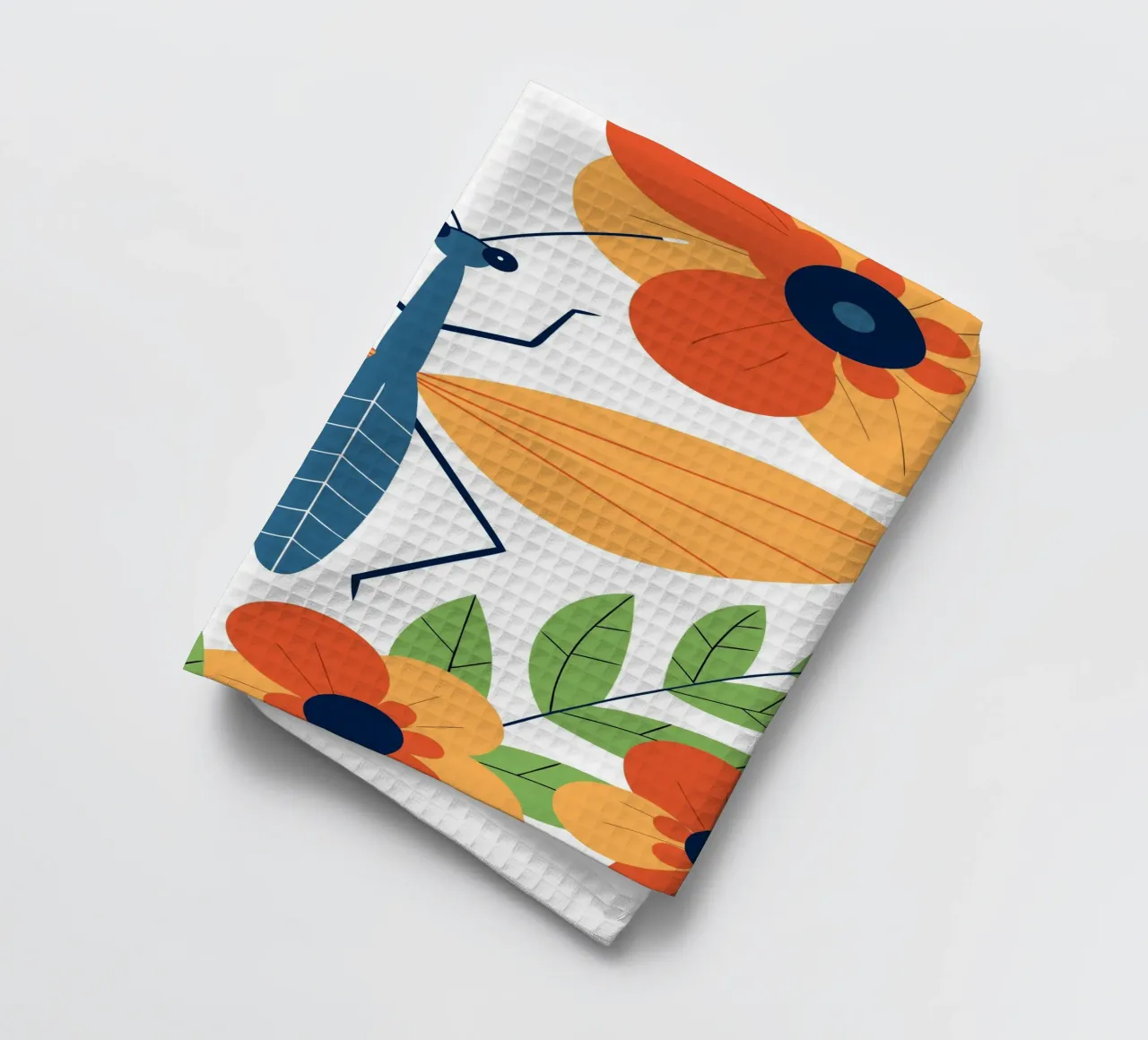 Libellula blu nel giardino fiorito canovaccio da cucina da PROTECT ANIMALS