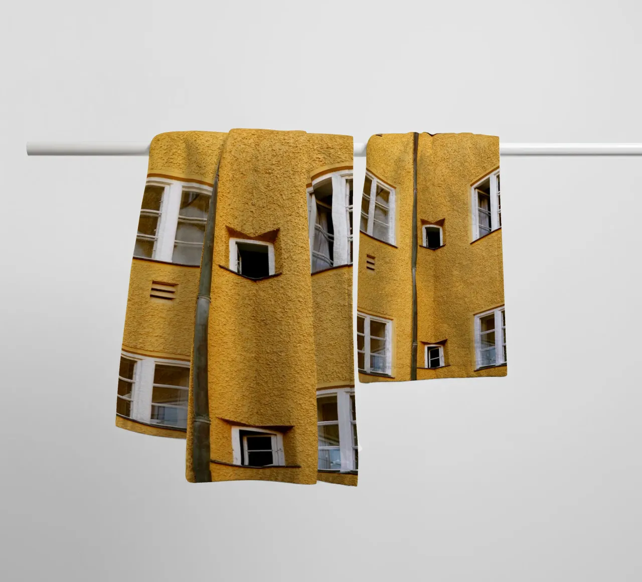 Window front in the Borstei neighbourhood in Munich towel by Borstei München