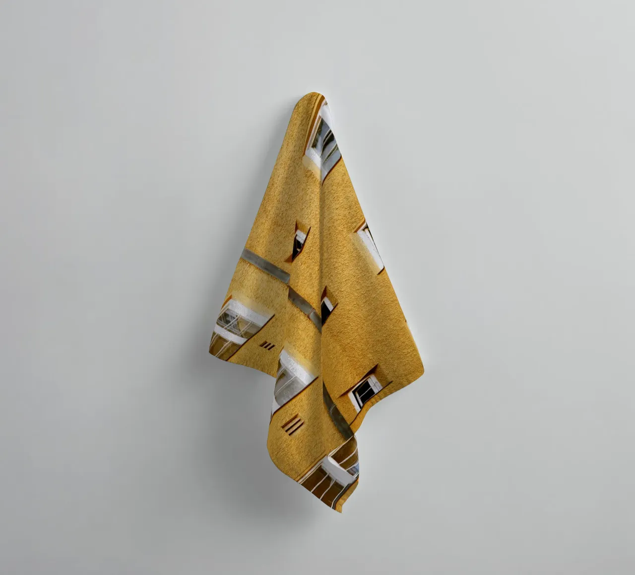 Window front in the Borstei neighbourhood in Munich towel by Borstei München