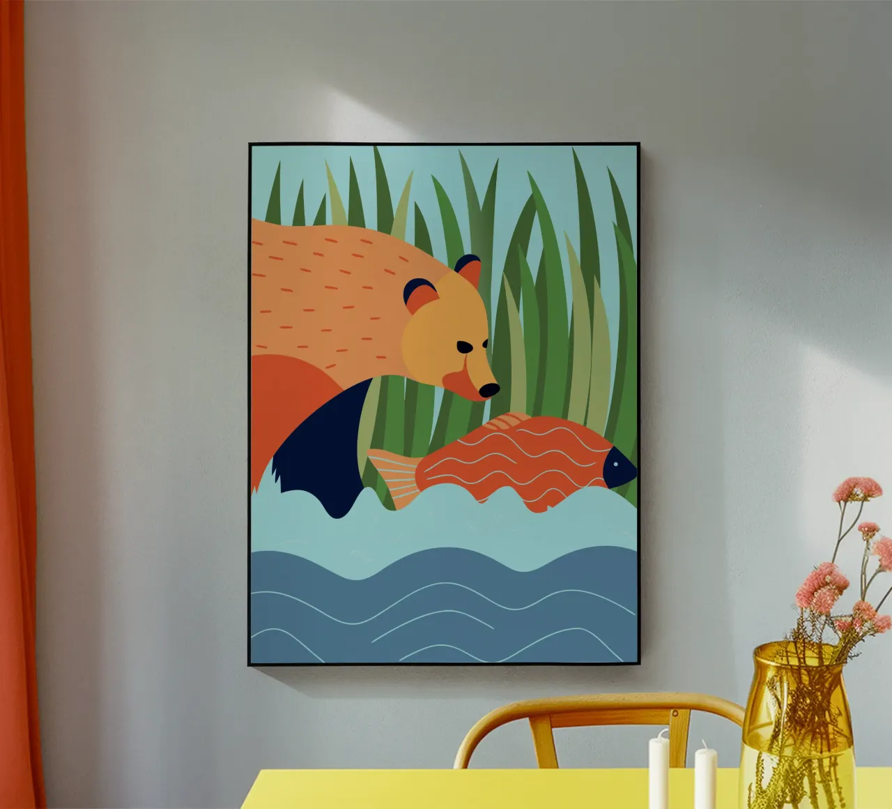 Orso e pesce plexiglass da PROTECT ANIMALS