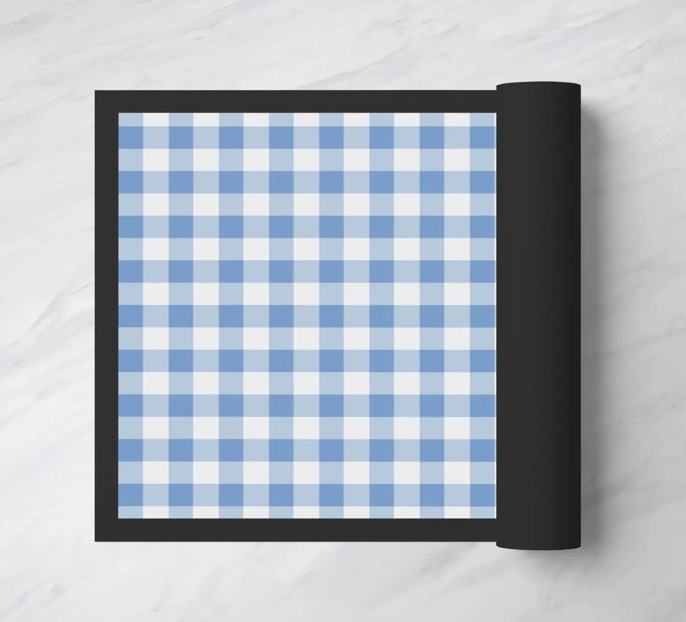Blue Gingham Check pattern paillasson de Altruist Studio