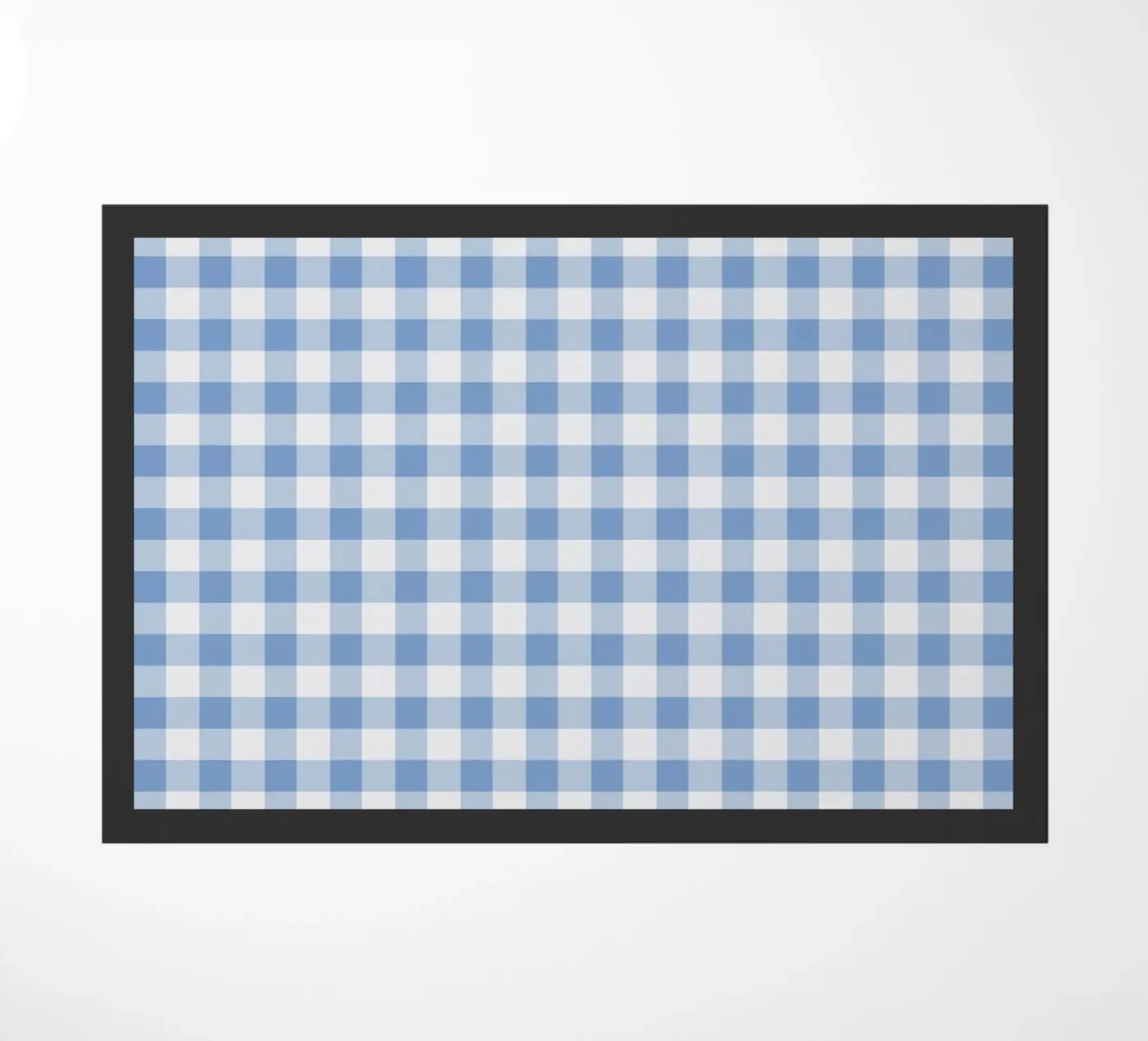 Blue Gingham Check pattern paillasson de Altruist Studio