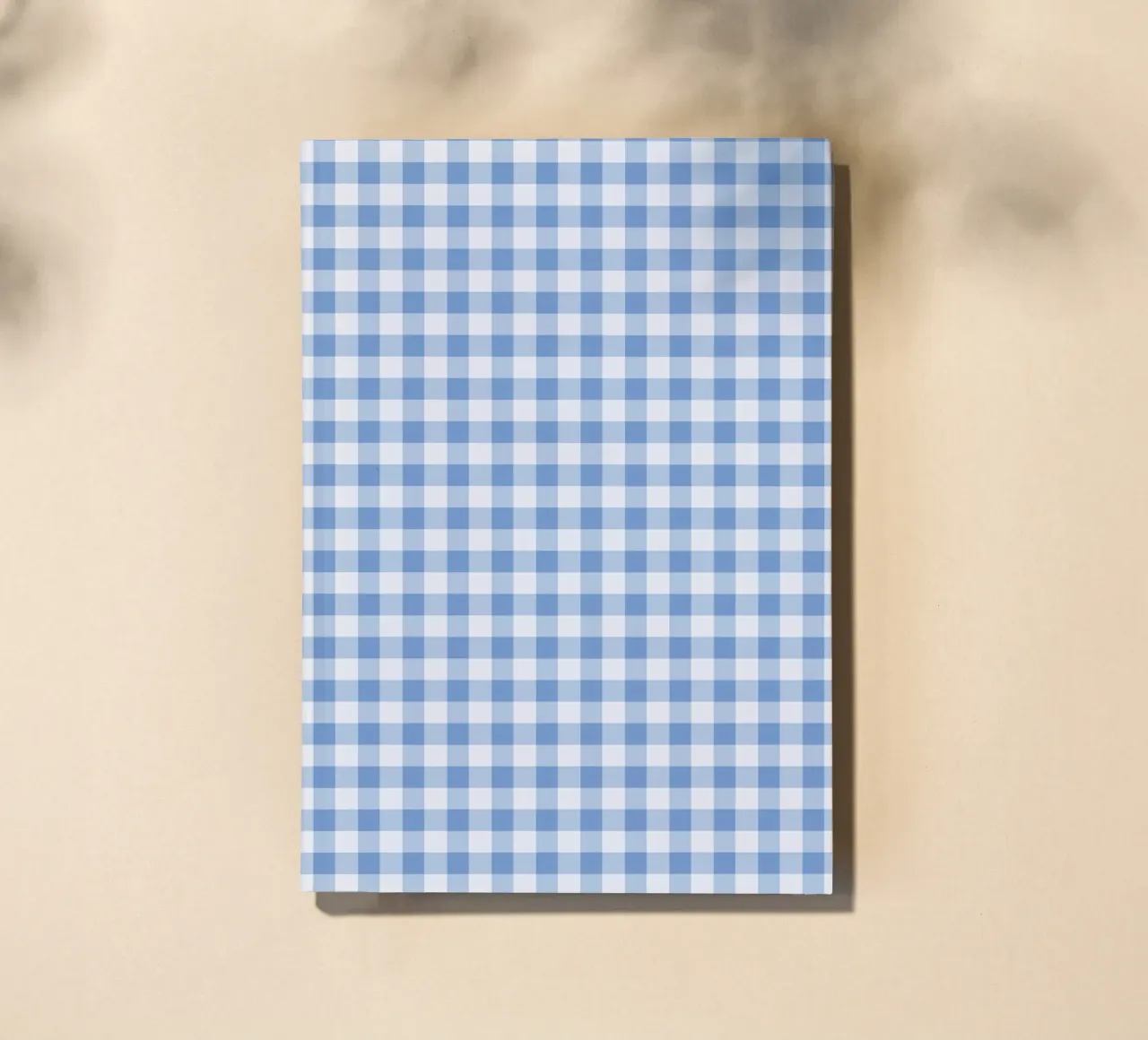 Blue Gingham Check pattern notebook by Altruist Studio