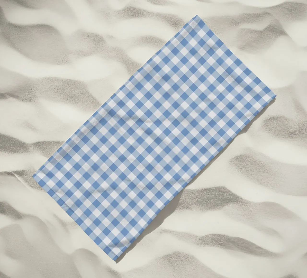 Motivo check gingham blu telo mare da Altruist Studio