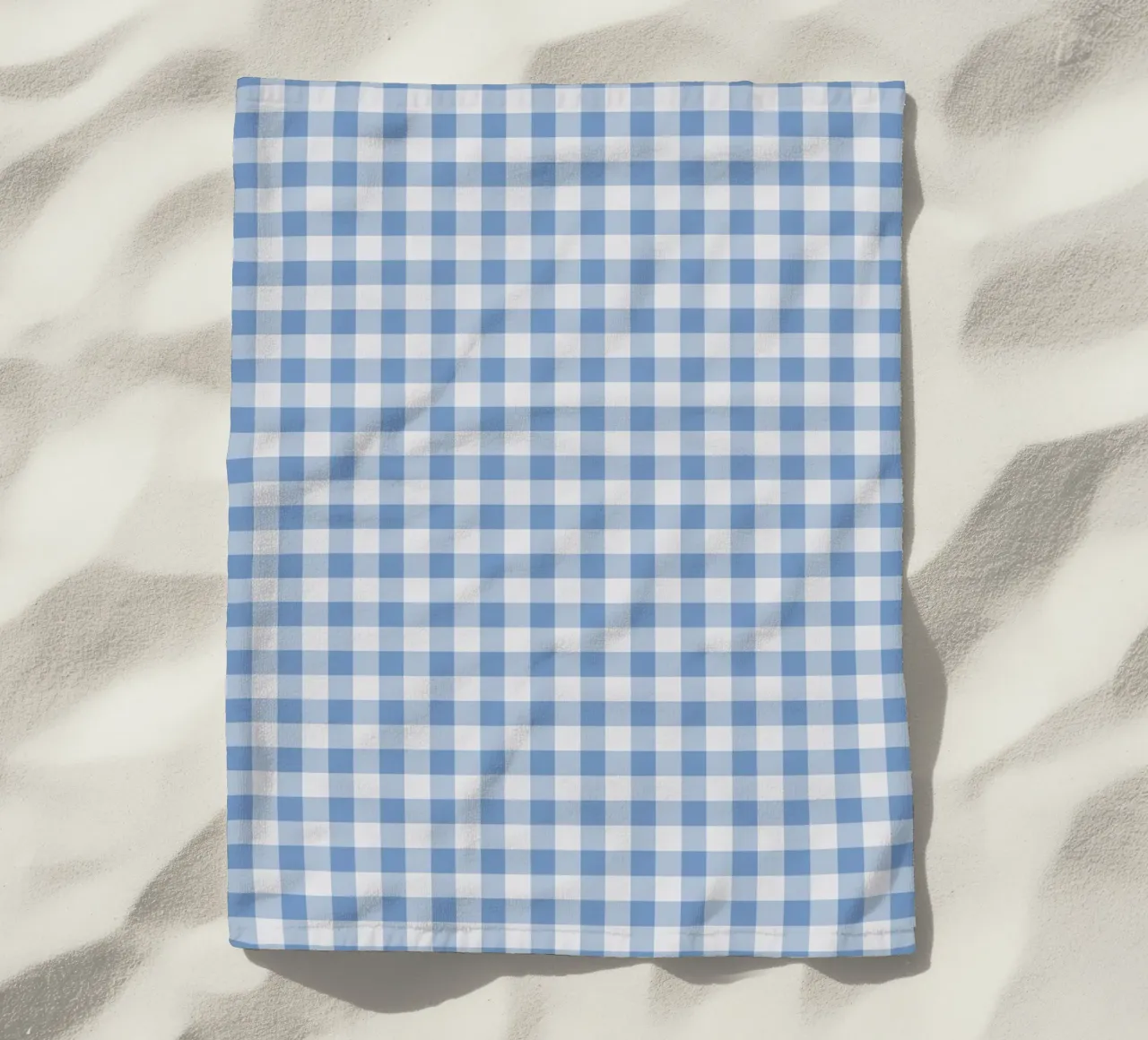 Motivo check gingham blu telo mare da Altruist Studio