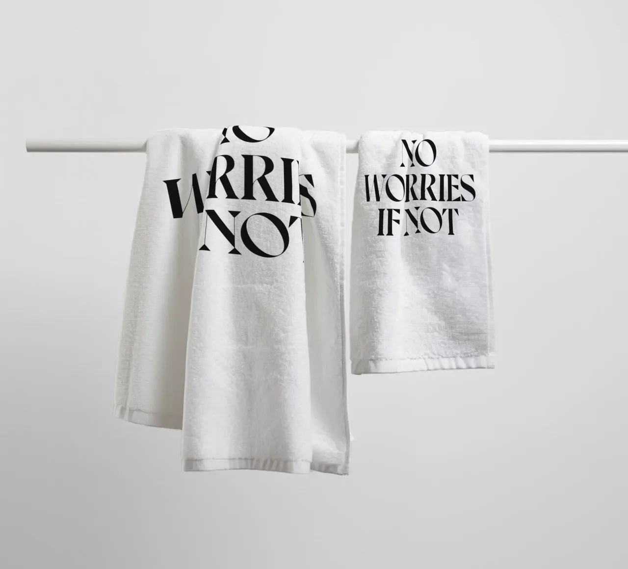 GEEN ZORGEN ALS DAT NIET ZO IS badhanddoek van n.4