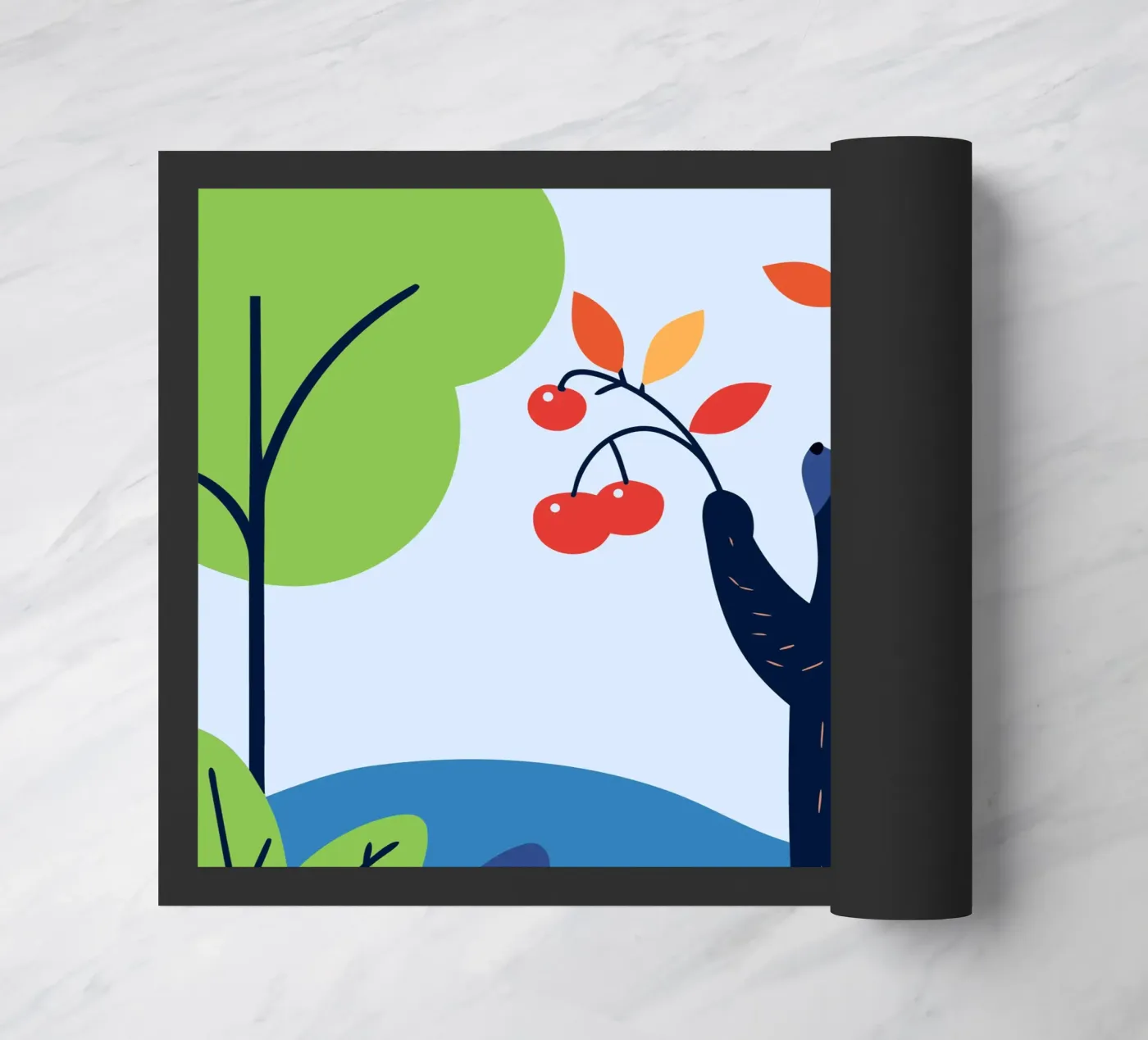 Bear Picking Fruit doormat by PROTECT ANIMALS