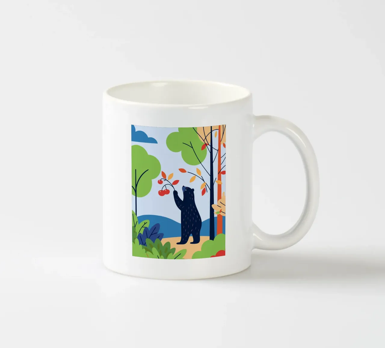 Orso che raccoglie la frutta tazza in ceramica da PROTECT ANIMALS