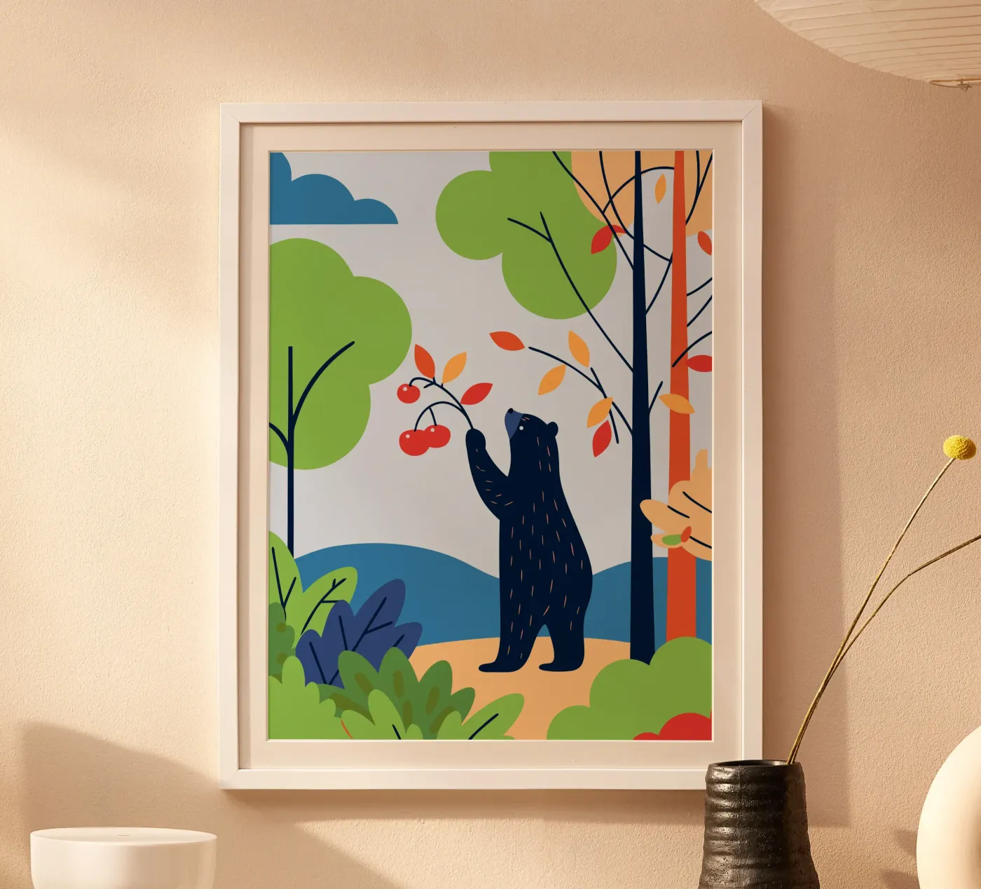 Bear Picking Fruit poster da PROTECT ANIMALS