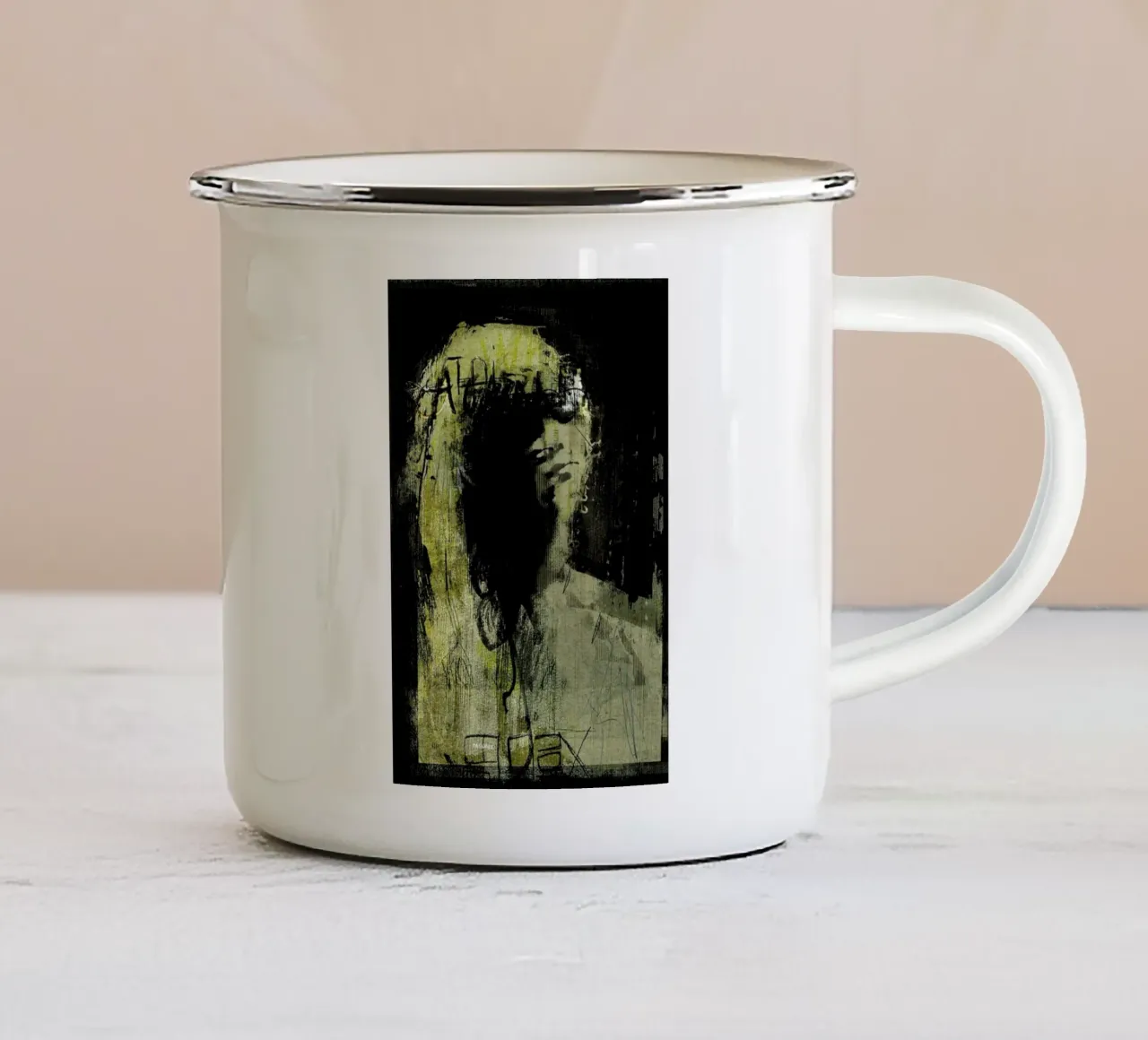 Respire Encore mug en émail de Sandrine Pagnoux