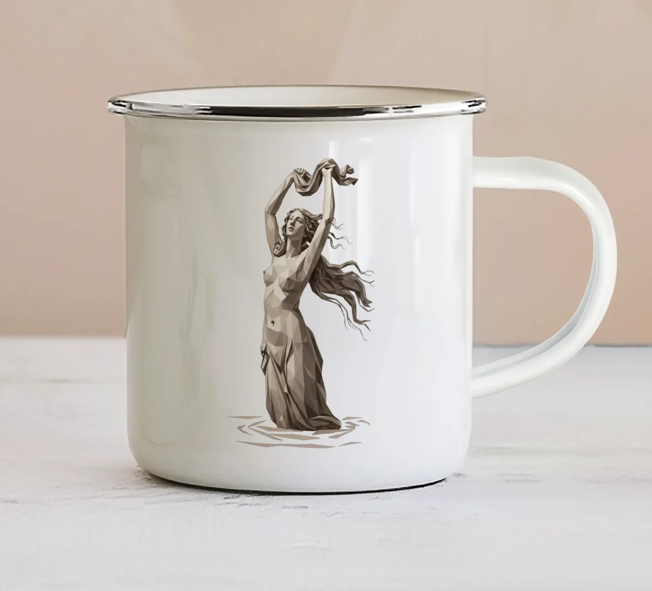 Venus Rising Lowpoly tazza in smalto da Low Profile