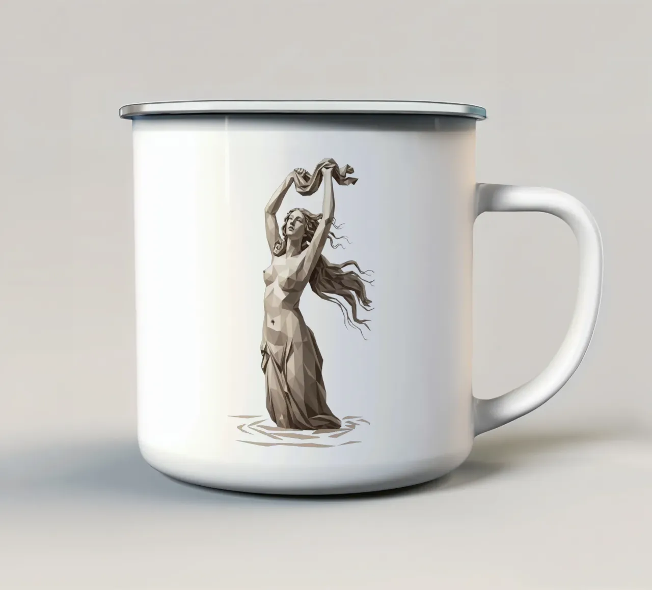 Venus Rising Lowpoly tazza in smalto da Low Profile